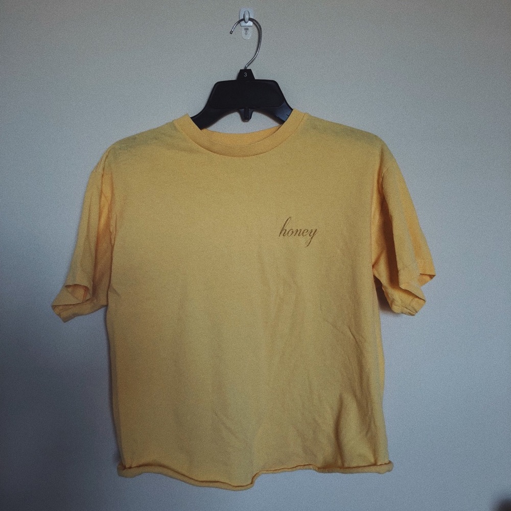 Brandy Melville Embroidered Honey Tee